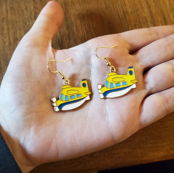 NWOT Yellow Submarine Earrings - Picture 5 of 6